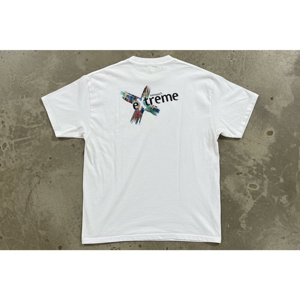 Vintage 1997 Microsoft Extreme Promo T Shirt White USA Made Size XL